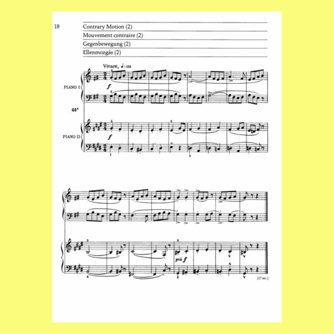 Bela Bartok - Mikrokosmos (Nos 37-66) Volume 2 Pink Piano Book