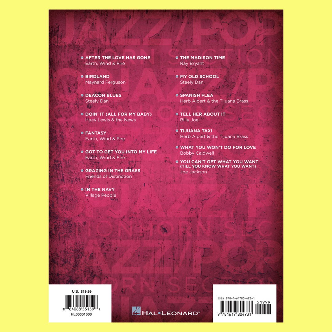 Jazz Pop Horn Section Transcribed Scores