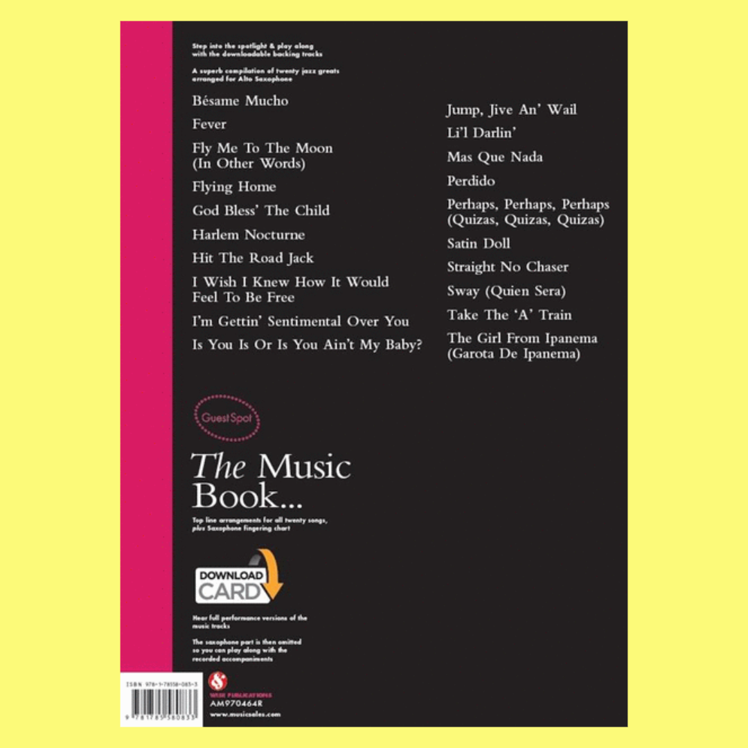 Guest Spot 20 Jazz Greats Alto Saxophone Book/Cd