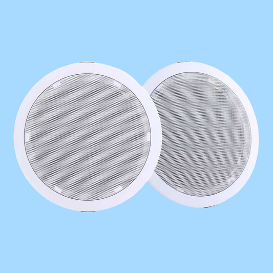 2 x 6" In Ceiling Speakers Home 80W Speaker Theatre Stereo Outdoor Multi Room