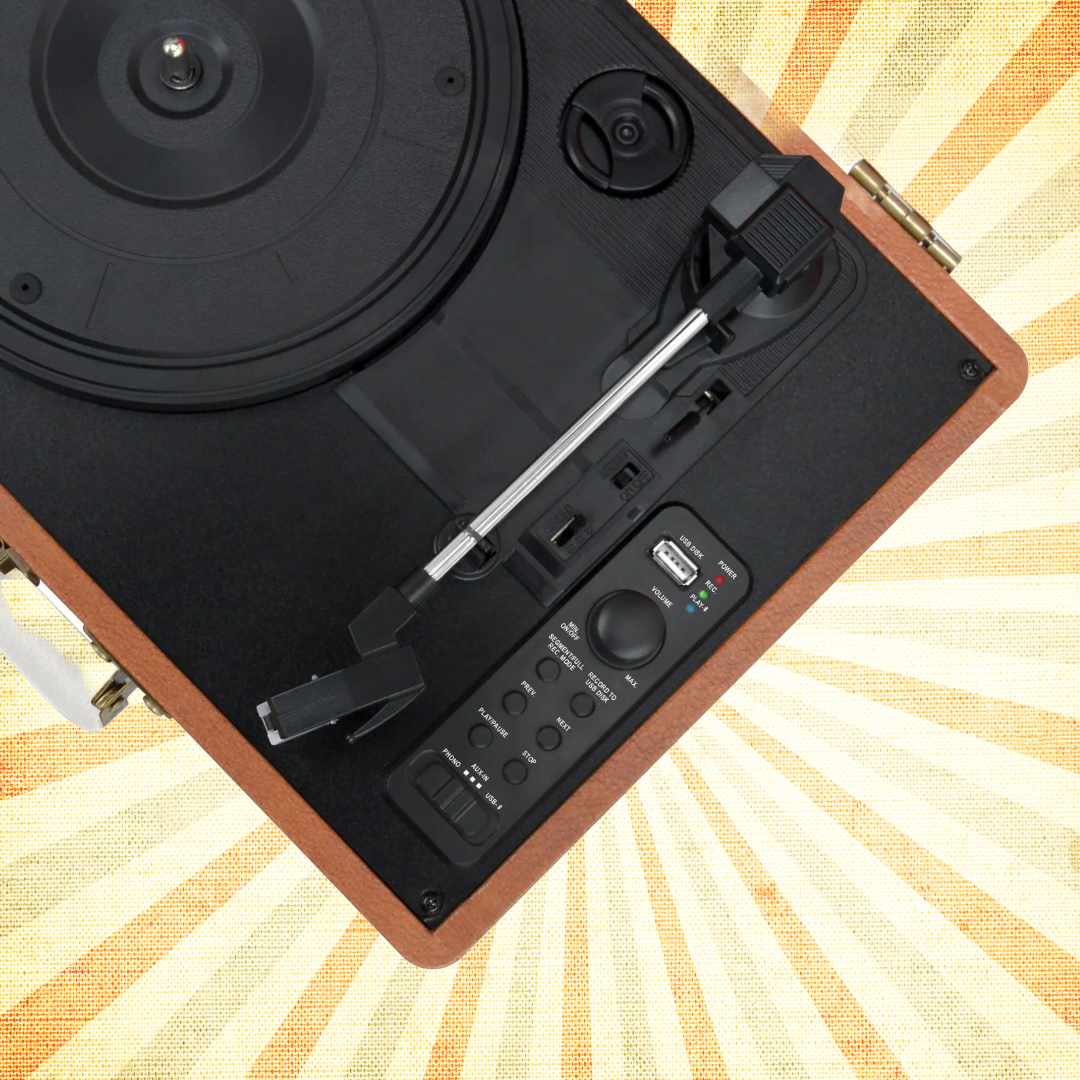 MBeat Aria Retro Turntable with Bluetooth & USB Disk Record