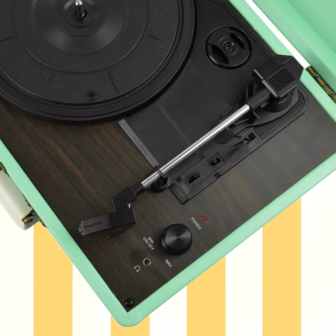 MBeat Woodstock Tiffany Blue Retro Turntable