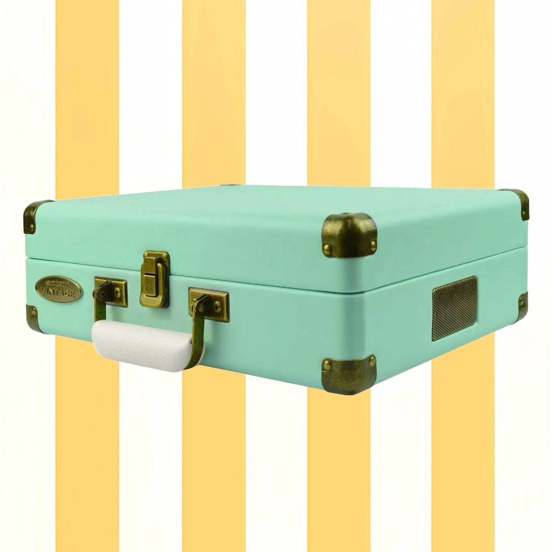 MBeat Woodstock Tiffany Blue Retro Turntable