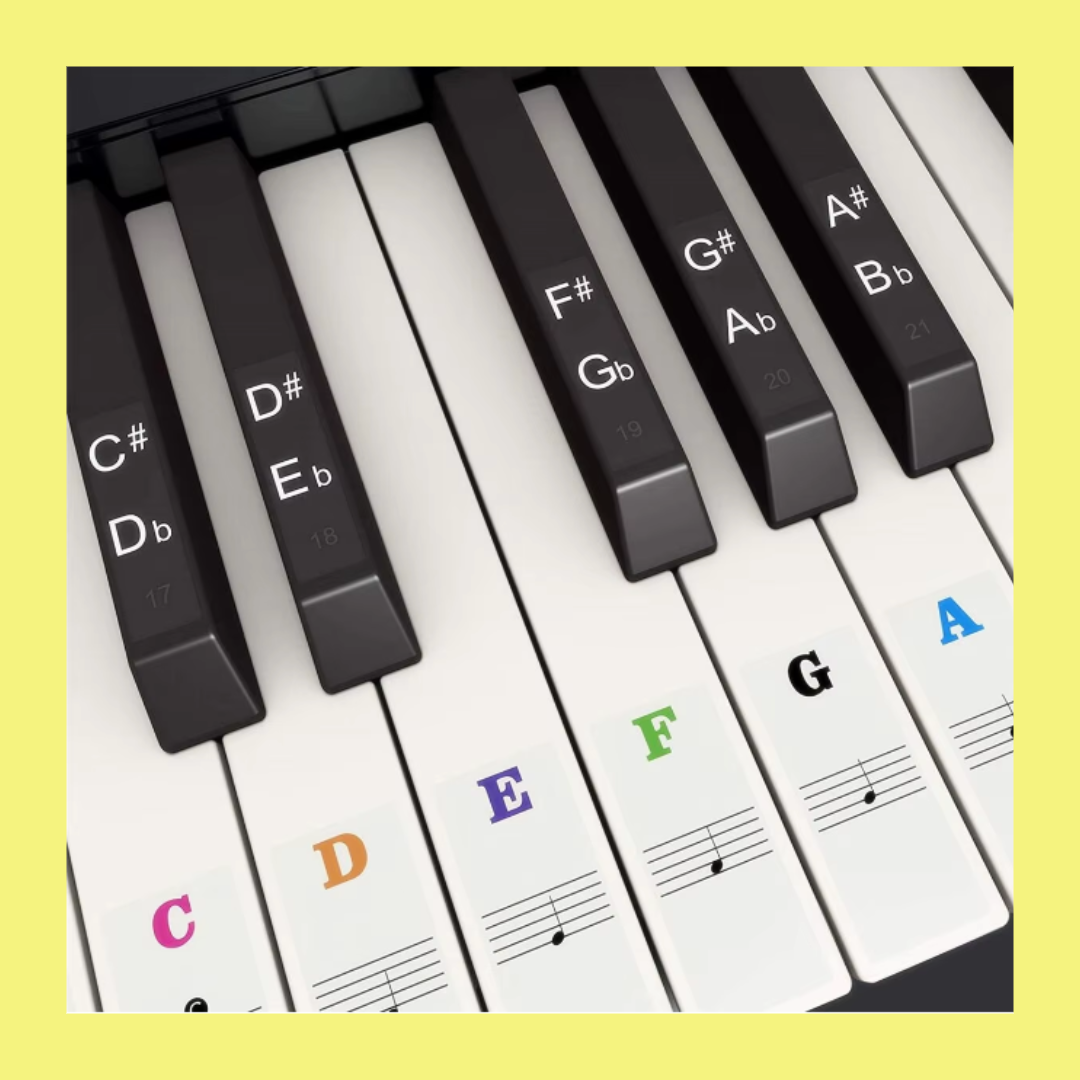 Colorful Piano Note Labels Colourful Keyboard Note Labels Stickers Set (For Beginners) – Music2u ...
