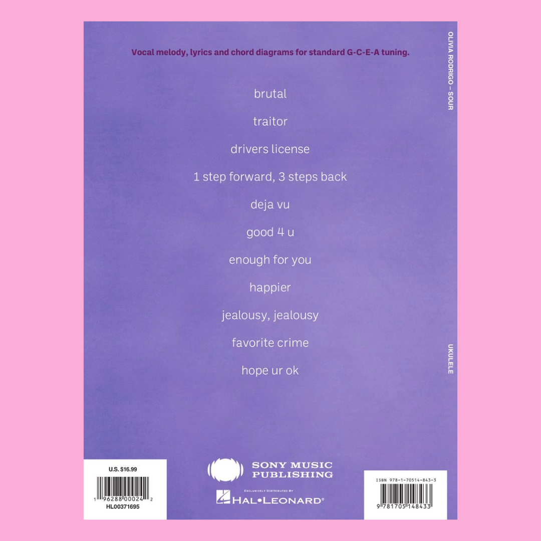 Olivia Rodrigo - Sour For Ukulele Songbook