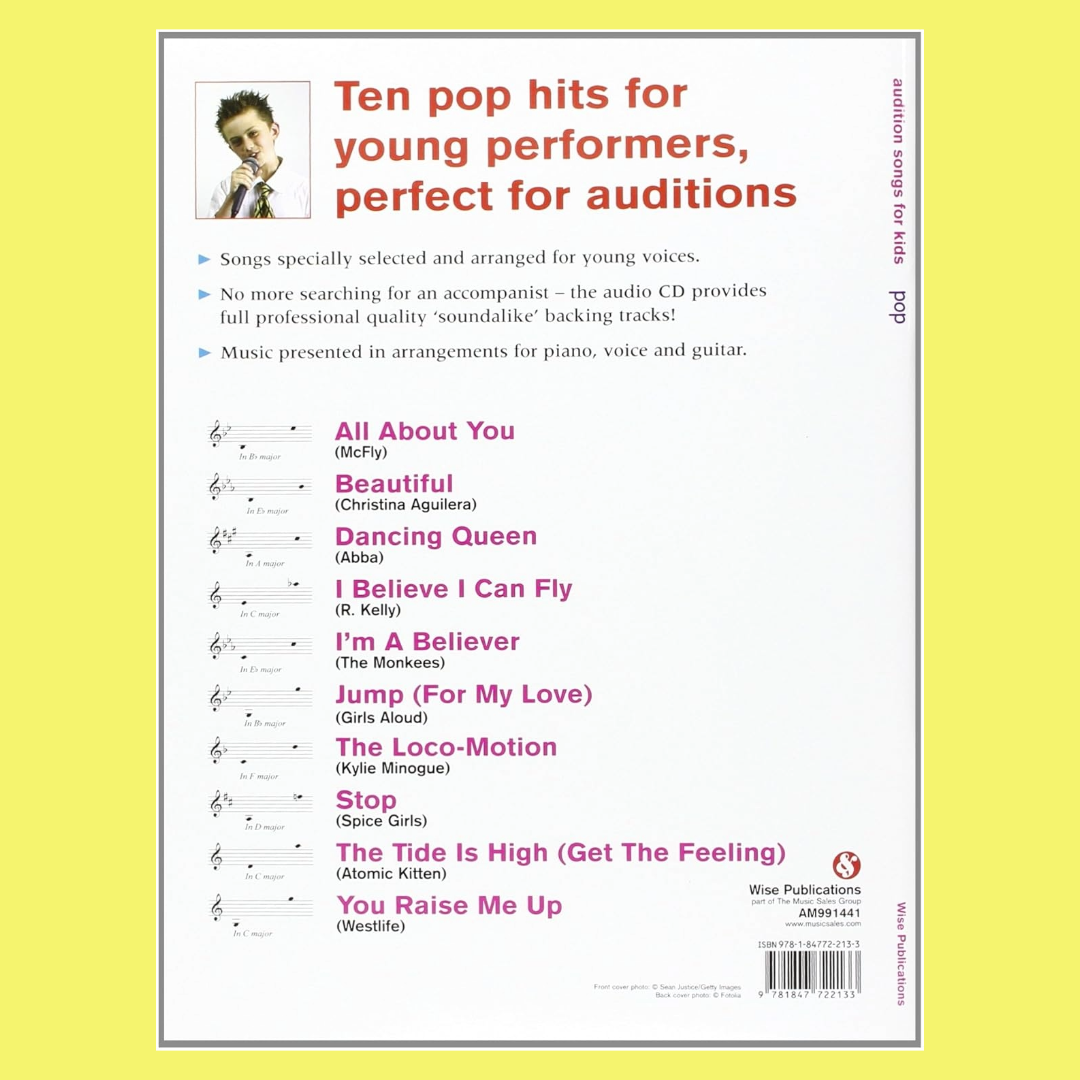 Audition Songs - Kids Pop Book/Cd