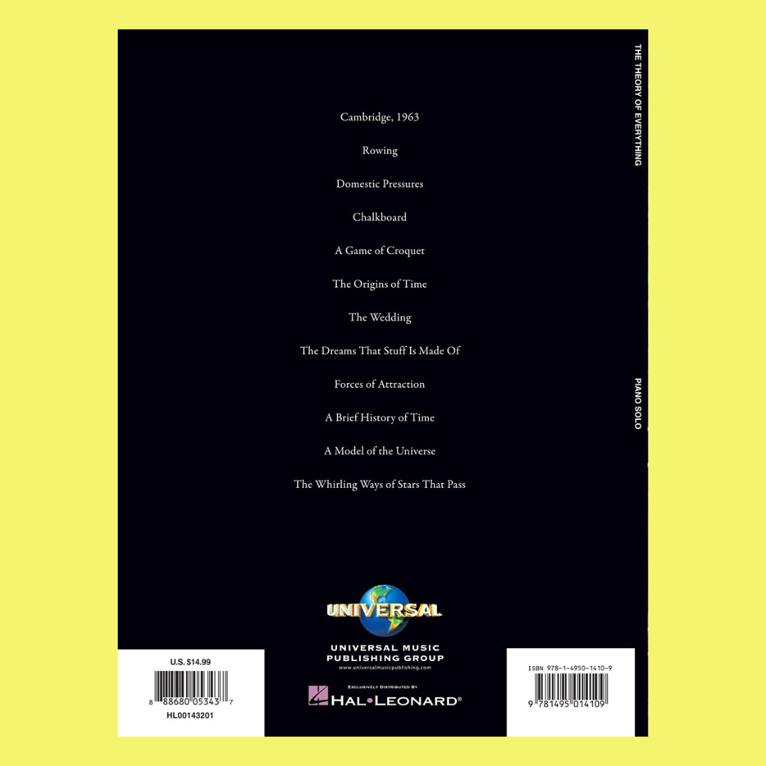 Theory Of Everything - Piano Solo Book