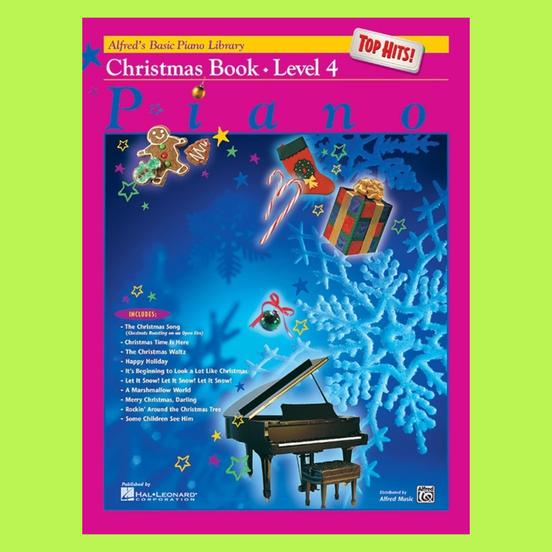 Alfred's Basic Piano Library - Top Hits Christmas Book Level 4