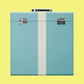 Vintage Style 25 LP Storage Case - Baby Blue and White
