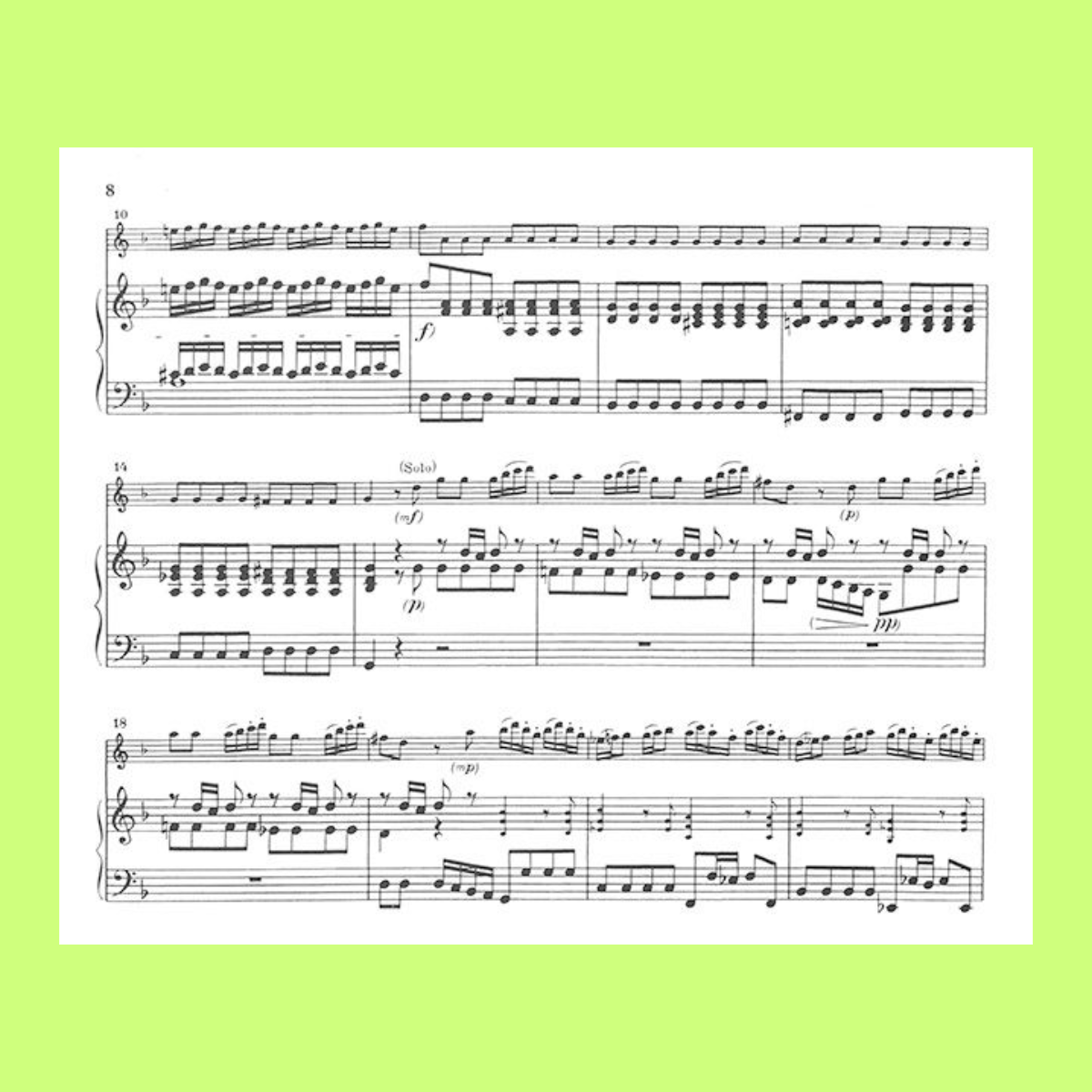 Vivaldi - Concerto in G Minor F VI No 13 (La Notte) Flute with Piano Accompaniment Book
