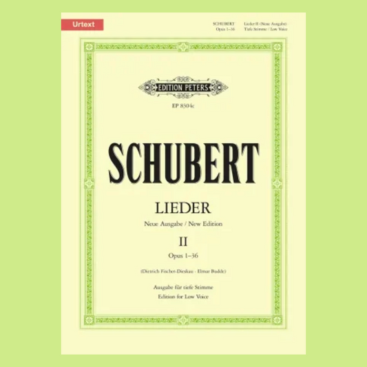 Schubert - 54 Songs Volume 2 Low Voice Book - Urtext Edition