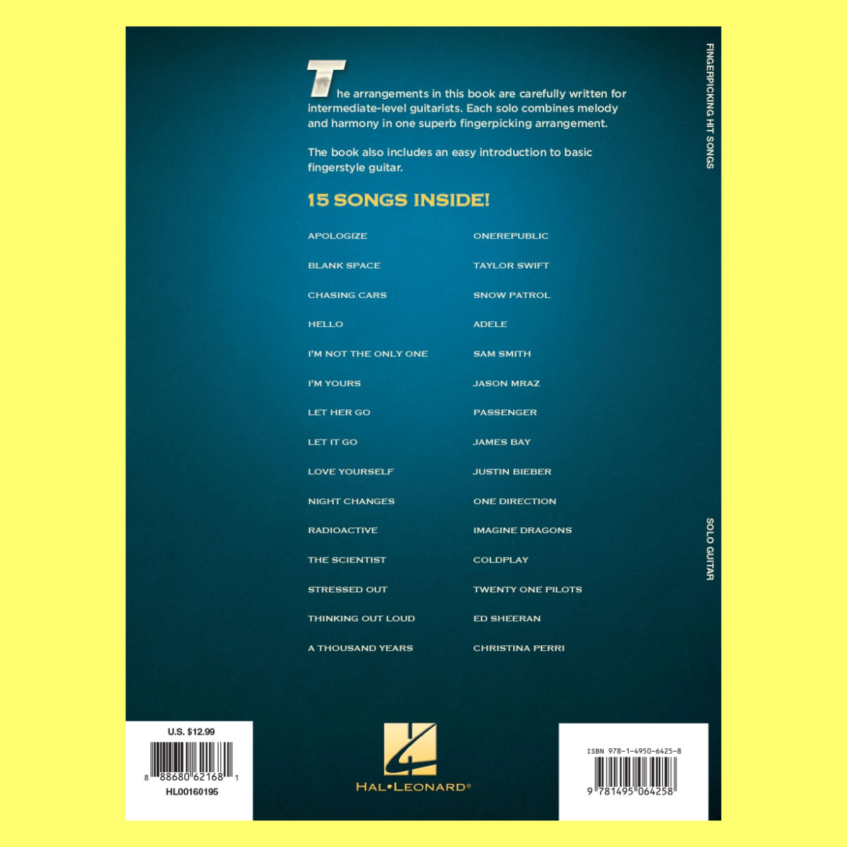 Fingerpicking Hit Songs Guitar Tab Book