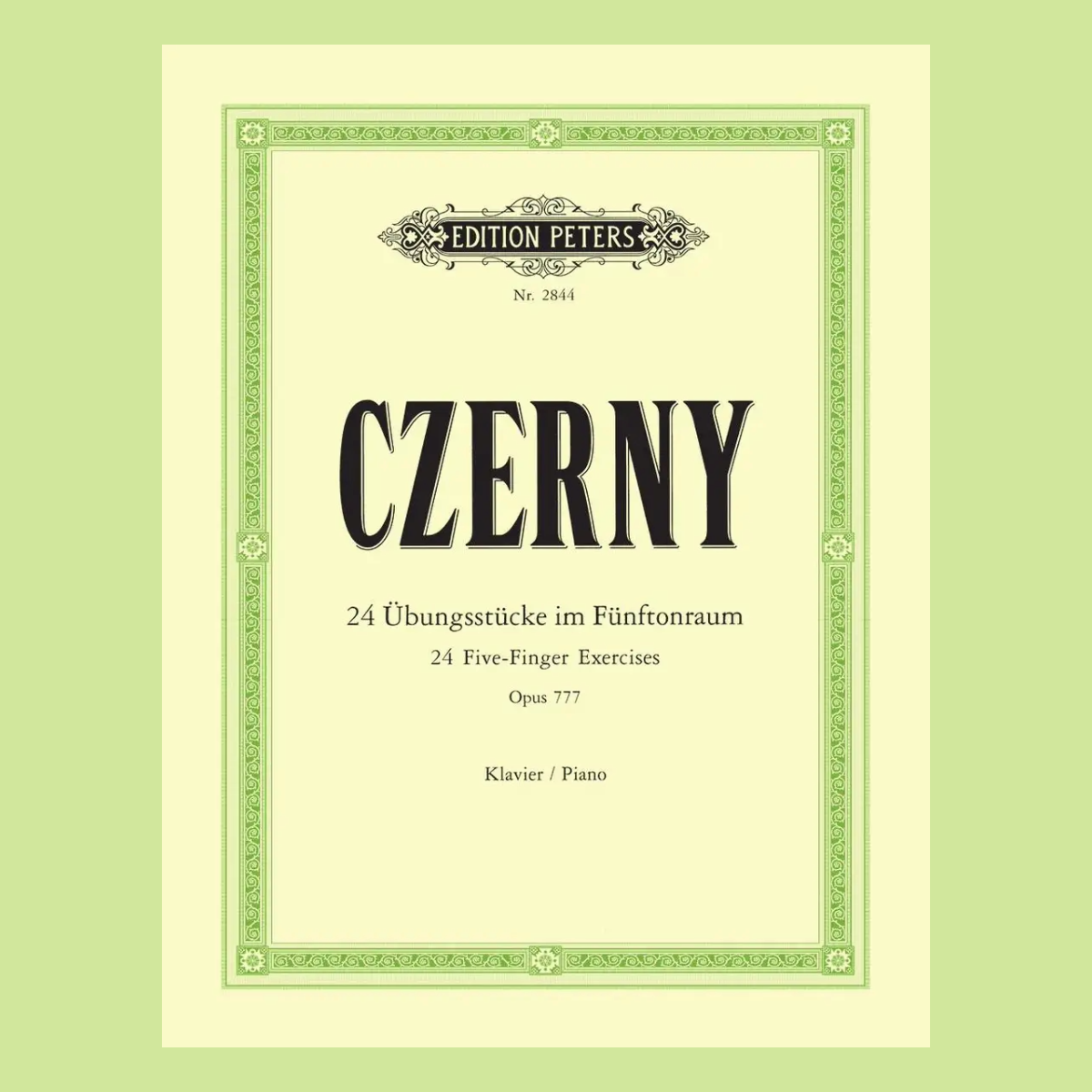 Czerny - 24 Five Finger Exercises Op 777 Piano Book