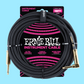 Ernie Ball 5.5 Metre Braided Straight / Angle Instrument Cable (Black)