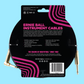 Ernie Ball 5.5 Metre Braided Straight / Angle Instrument Cable (Black)