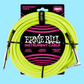 Ernie Ball 5.5 Metre Braided Straight / Angle Instrument Cable (Neon Yellow)