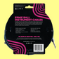 Ernie Ball 7.5 Metre Braided Straight / Angle Instrument Cable (Blue/Black)