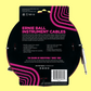 Ernie Ball 7.5 Metre Braided Straight / Angle Instrument Cable (Black/Red)