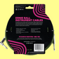 Ernie Ball 7.5 Metre Braided Straight / Angle Instrument Cable (Black/Green)