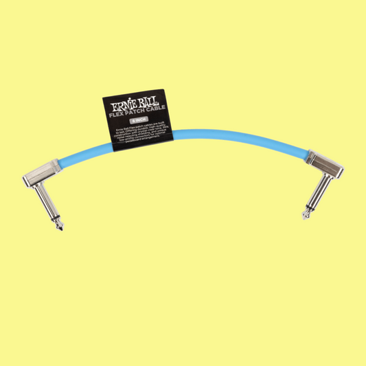 Ernie Ball Flex Patch Single Cable (6 Inch in Blue)