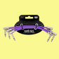 Ernie Ball Flex Patch Single Cable (6 Inch in Purple) - 3 Pack