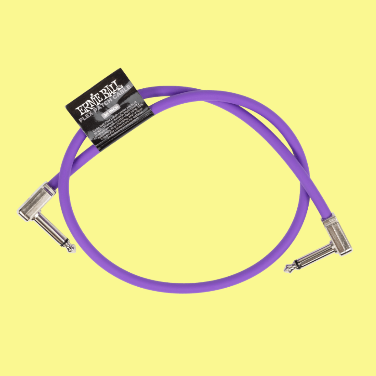 Ernie Ball Flex Patch Single Cable (24 inch in Purple)