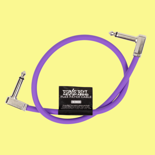 Ernie Ball Flex Patch Single Cable (18 inch in Purple)