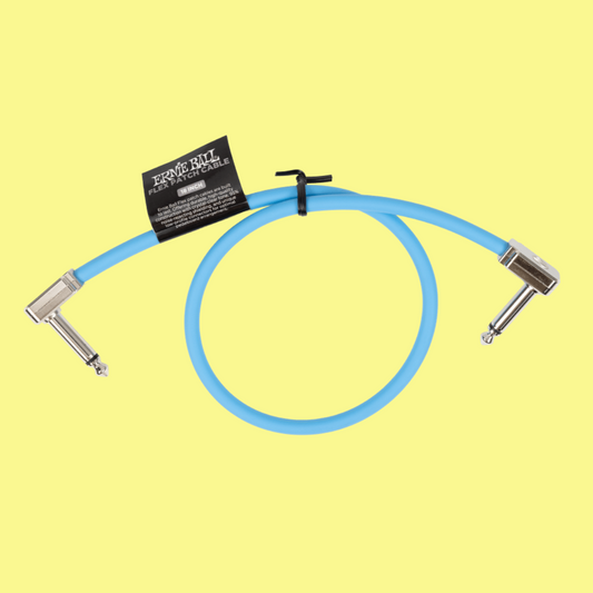 Ernie Ball Flex Patch Single Cable (18 inch in Blue)