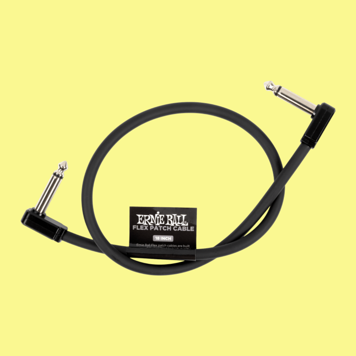 Ernie Ball Flex Patch Single Cable (18 inch in Black)
