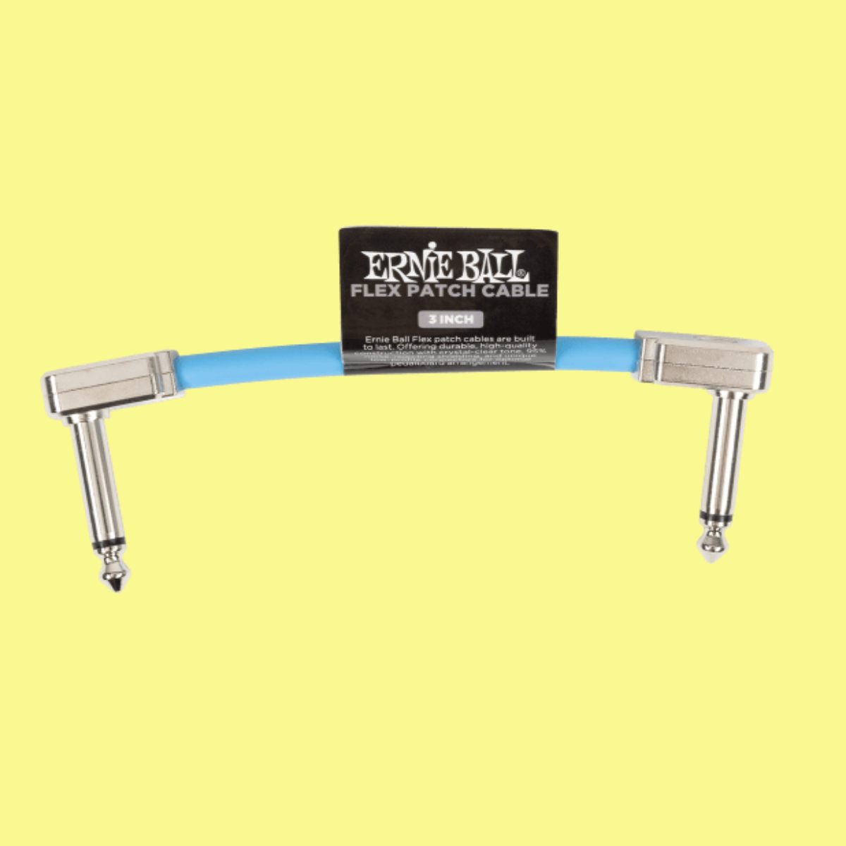 Ernie Ball Flex Patch Single Cable (3 inch in Blue)