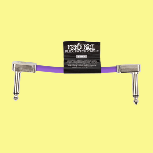 Ernie Ball Flex Patch Single Cable (3 inch in Purple)