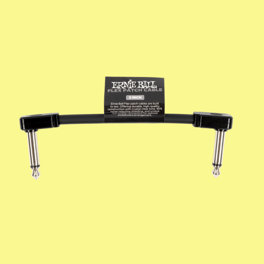 Ernie Ball Flex Patch Single Cable (3 inch in Black)