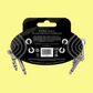 Ernie Ball Flex Patch Single Cable (3 inch in Blue) - 3 Pack