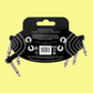Ernie Ball Flex Patch Single Cable (3 inch in Black) - 3 Pack