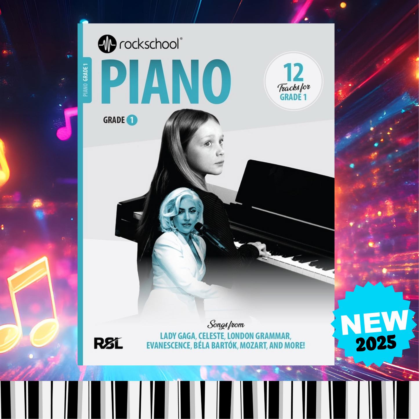 Rockschool Piano 2025 - Grade 1 Book (New)