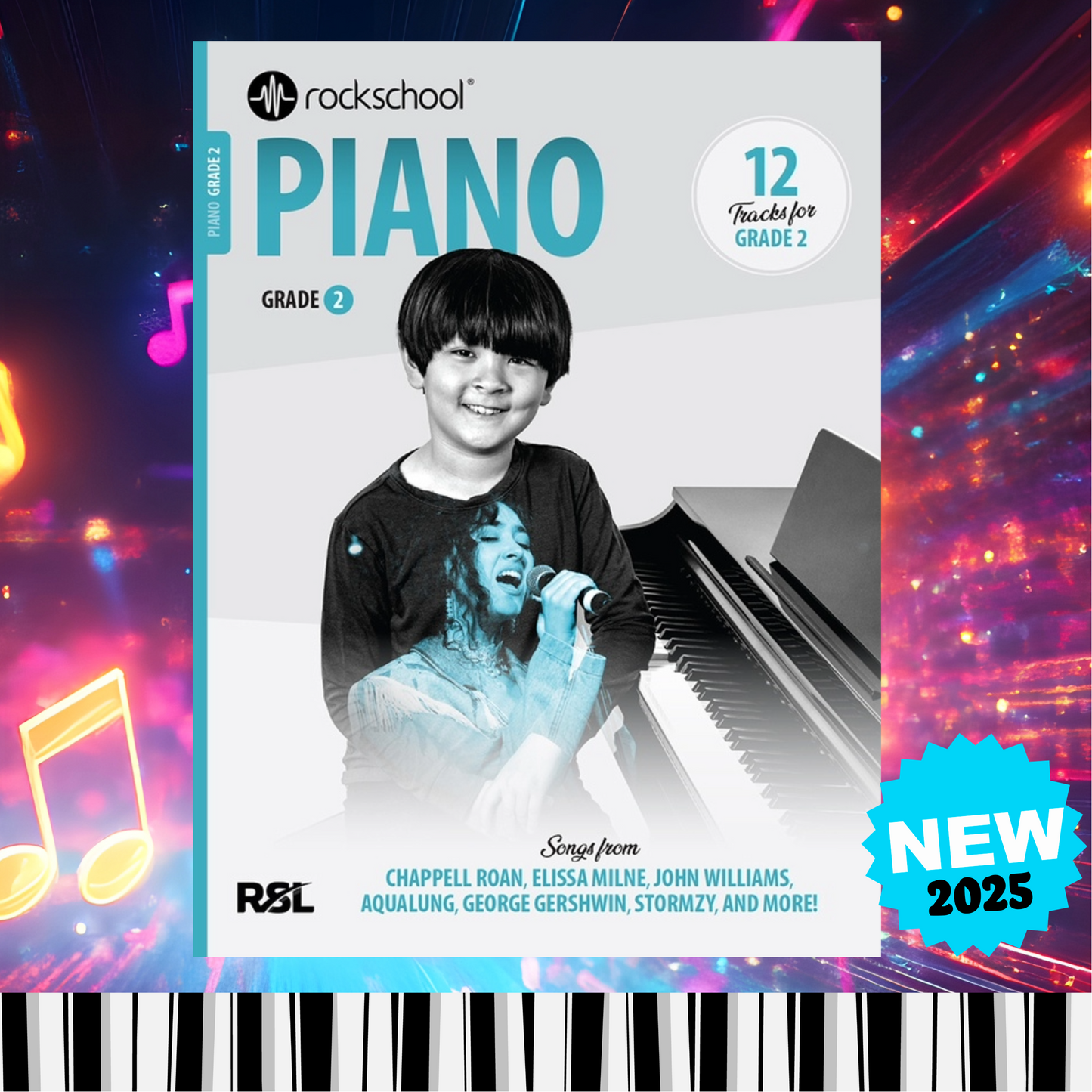 Rockschool Piano 2025 - Grade 2 Book (New)