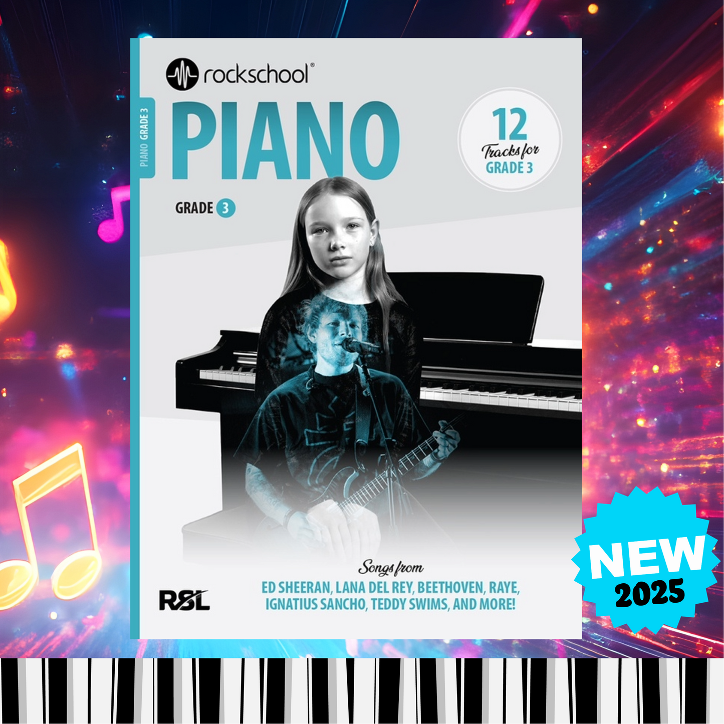 Rockschool Piano 2025 - Grade 3 Book (New)