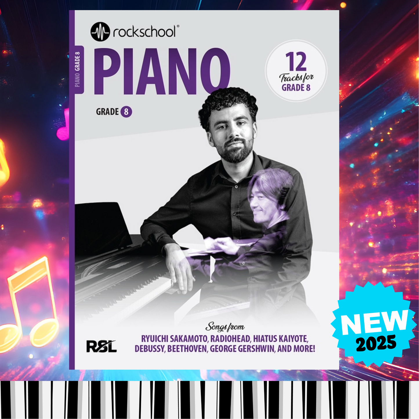 Rockschool Piano 2025 - Grade 8 Book (New)