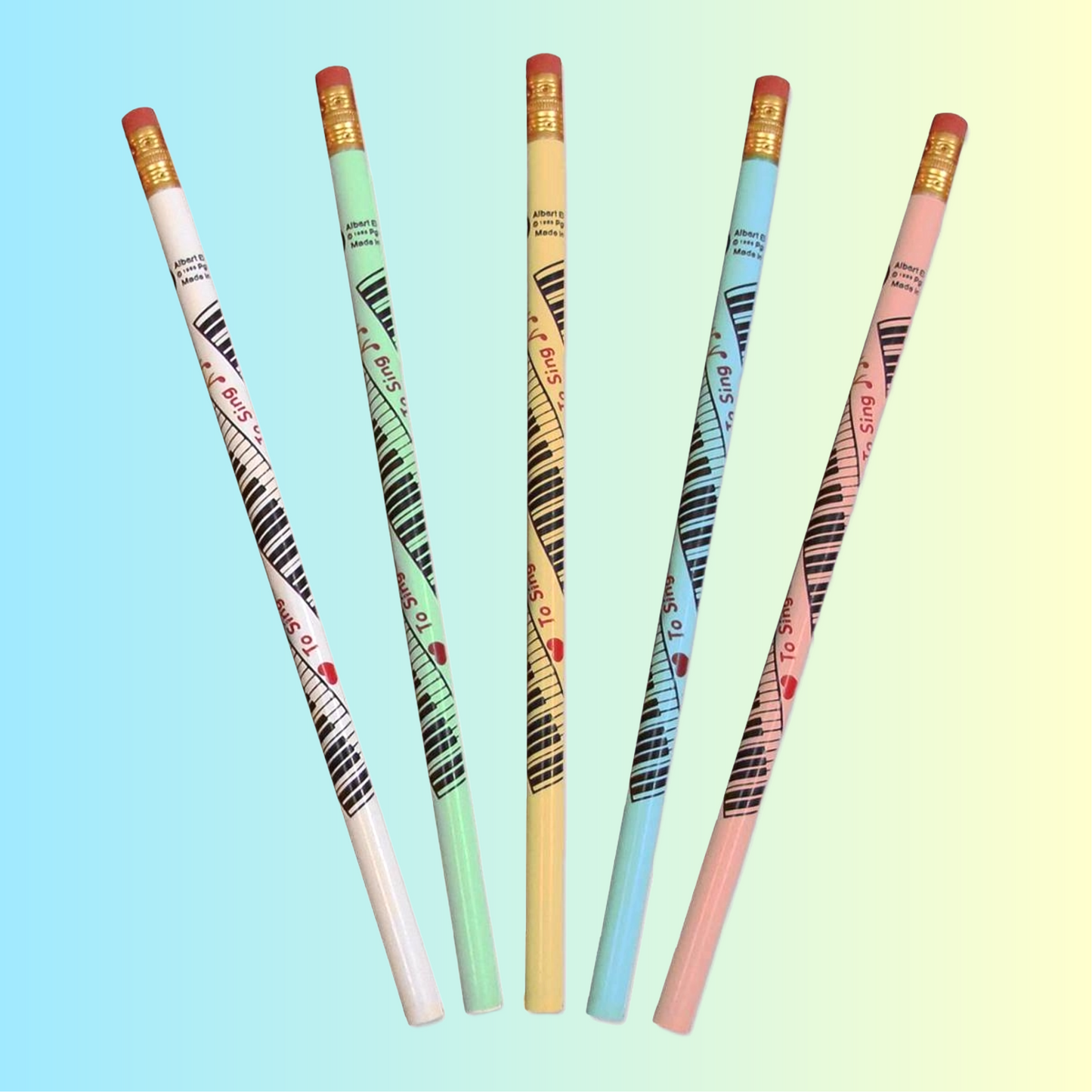 Pencil - Keyboard and Star Design (Assorted Colours)