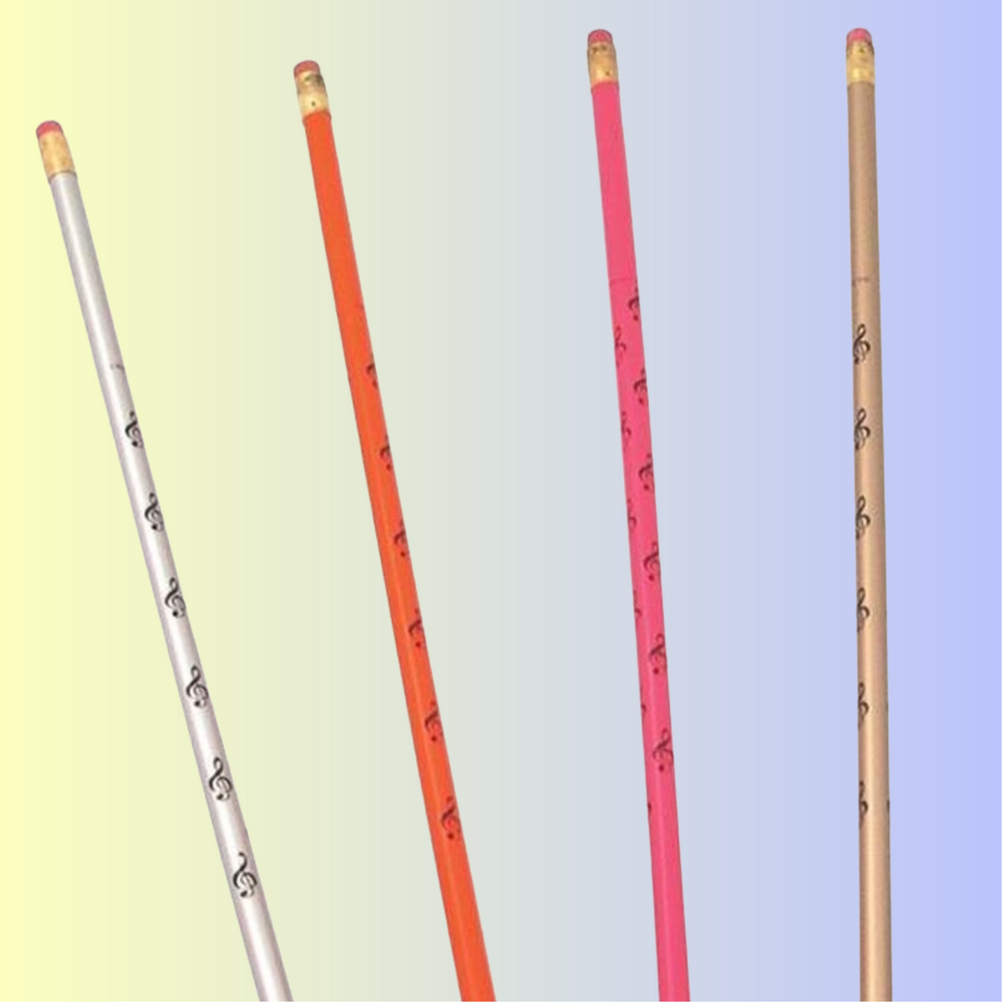 Pencil Stick - Long 35cm G Clef Music Pencil (Assorted Colours)