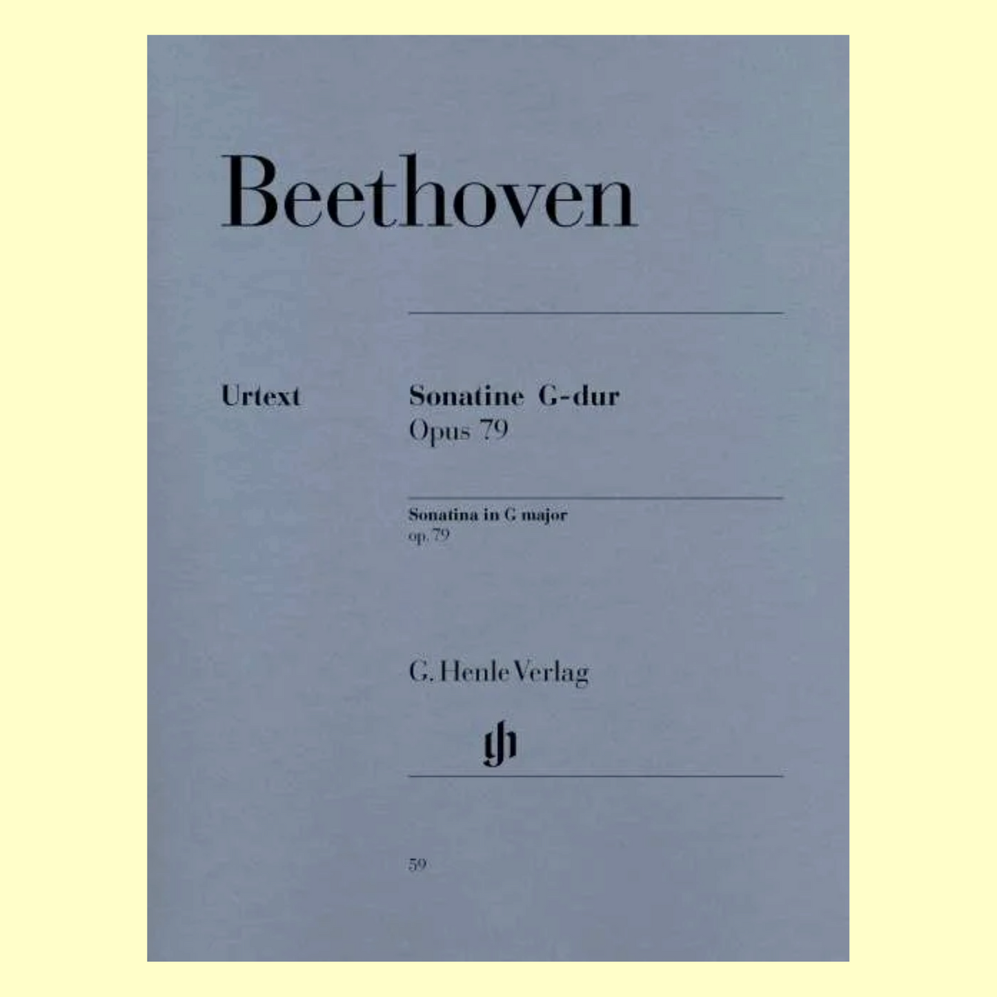Beethoven - Sonatina (Sonata) G Major Op 79 Urtext Piano Book
