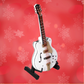 White Falcon Electric Guitar Ornament with Bonus Case and Stand