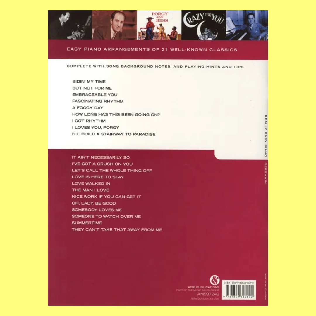 Really Easy Piano - Gershwin Hits Book