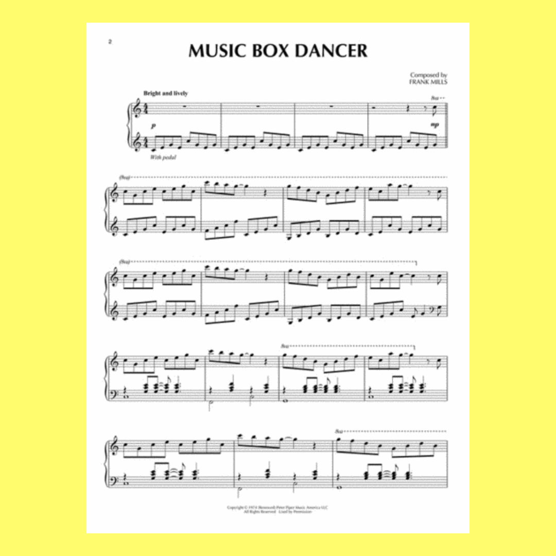 Frank Mills Music Box Dancer - Piano Solo Sheet Music