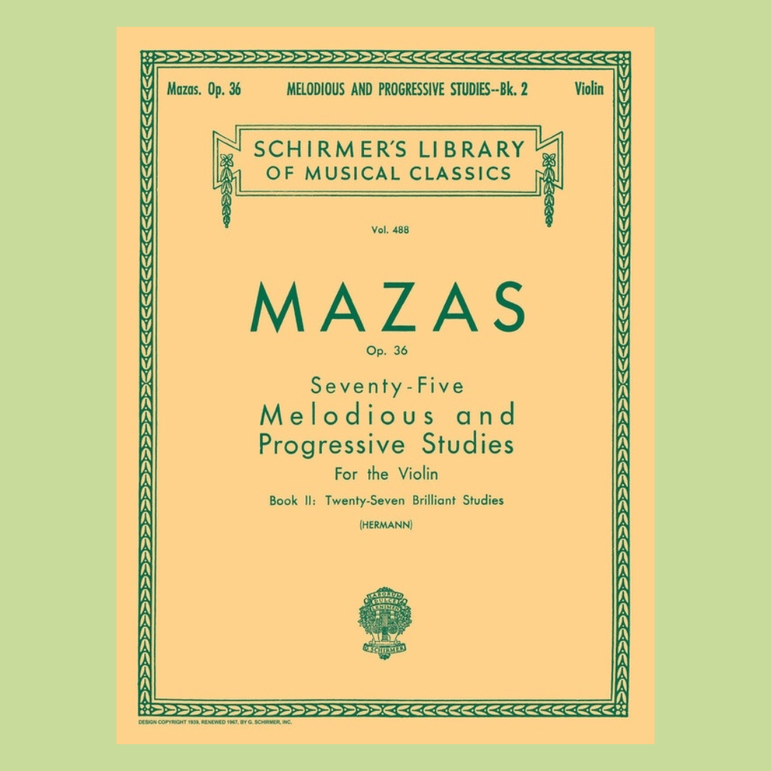 Mazas - 75 Melodious Progressive Studies Op 36 Violin - Book 2