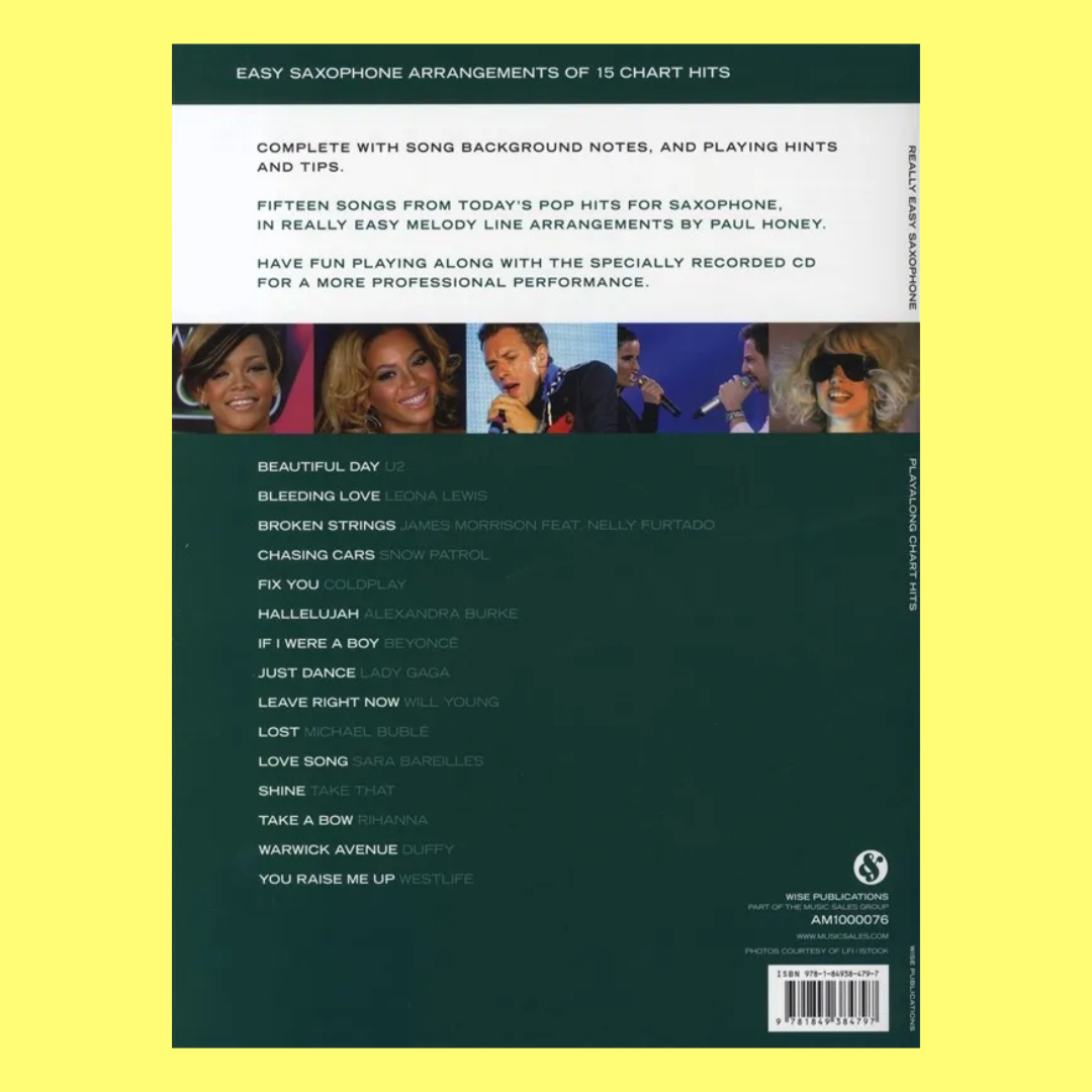 Chart Hits - Really Easy Alto Saxophone Book/Cd