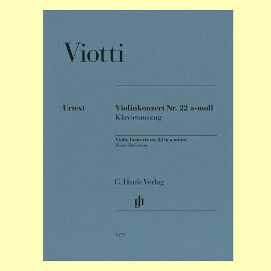 Viotti - Concerto No 22 A Minor For Violin/Piano