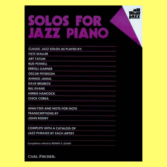 Solos For Jazz Piano Book