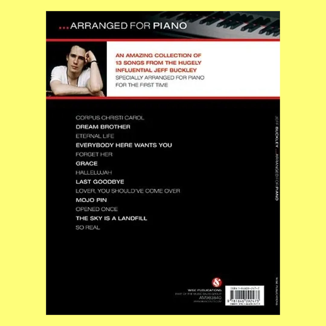 Jeff Buckley - Arranged For Piano Book