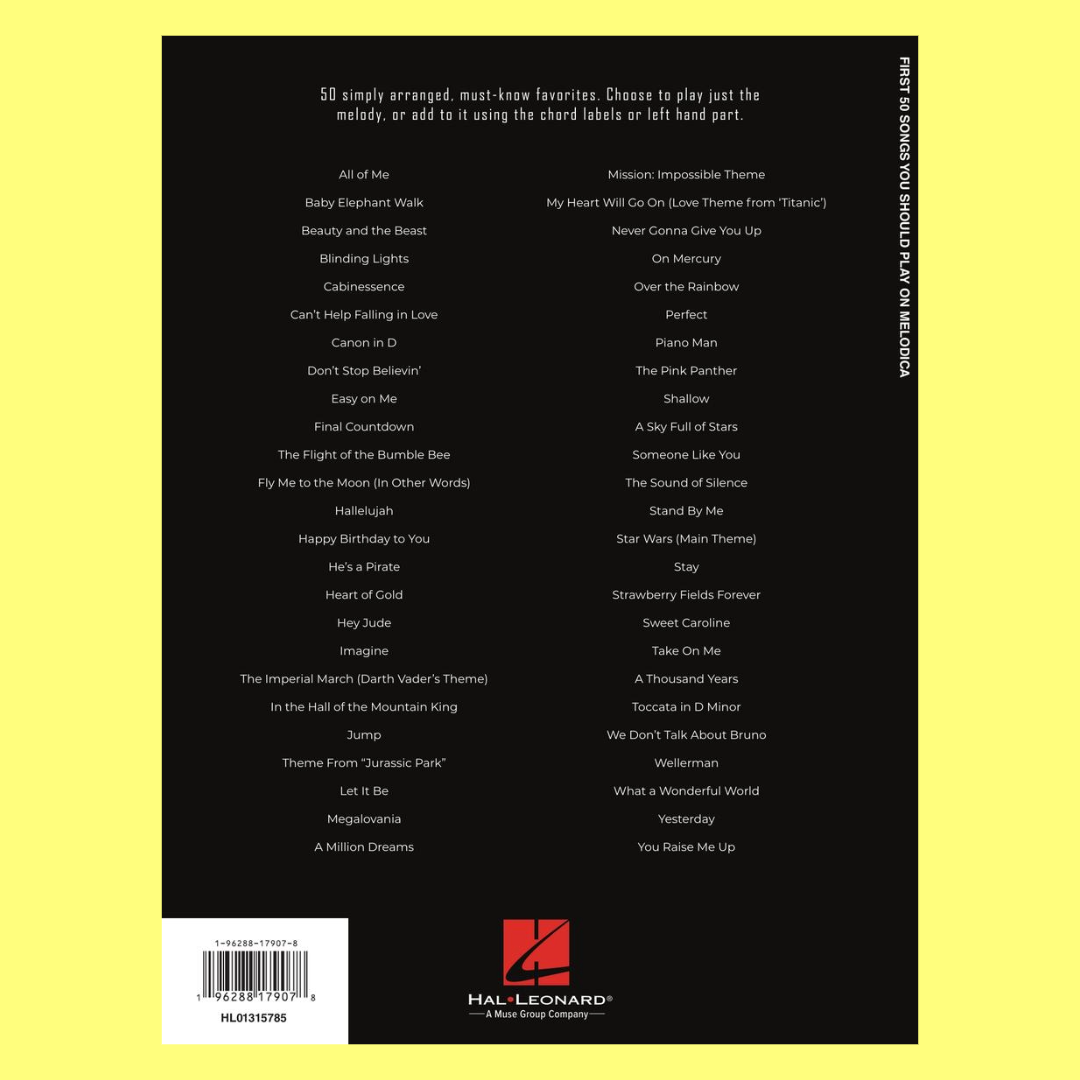 First 50 Songs You Should Play On Melodica Book